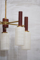 5灯シャンデリア <br>1960's , Denmark <br>cerote antiques - ヴィンテージ SHARK ATTACK