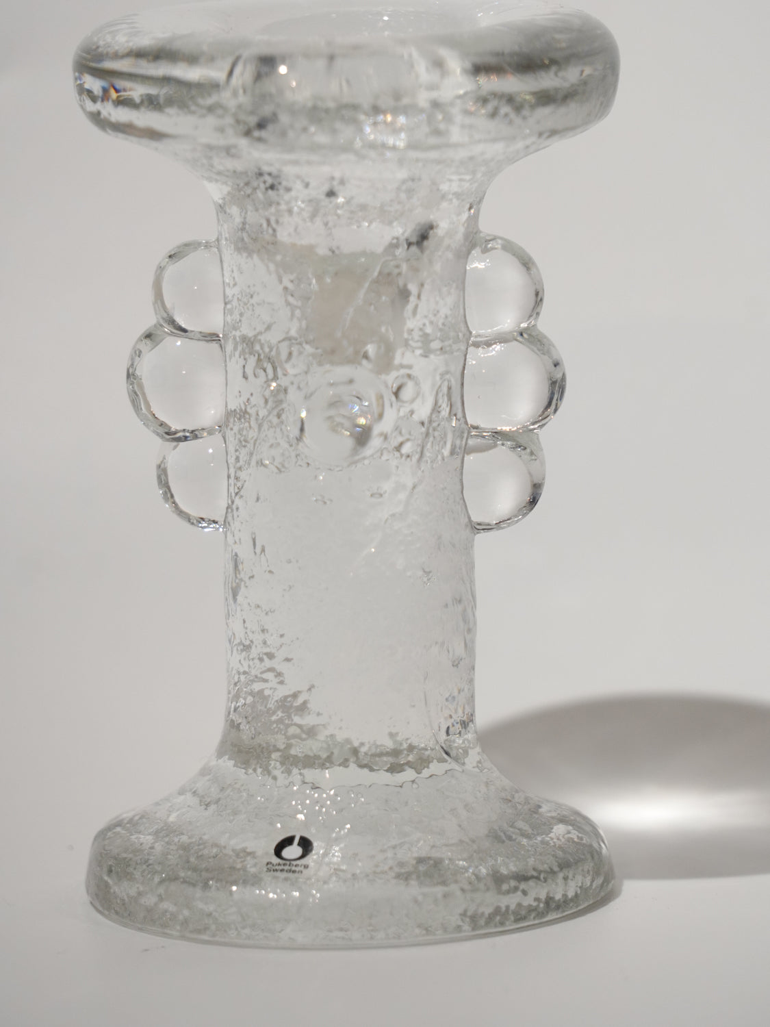 Pukeberg - ガラス キャンドルスタンド - Sweden - cerote antiques