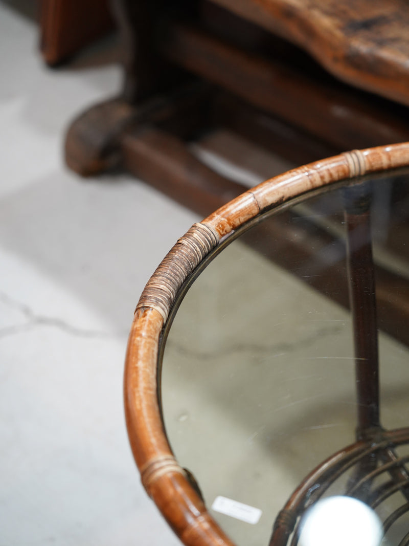 ラタン サイドテーブル <br>大和店 - ヴィンテージ SHARK ATTACK