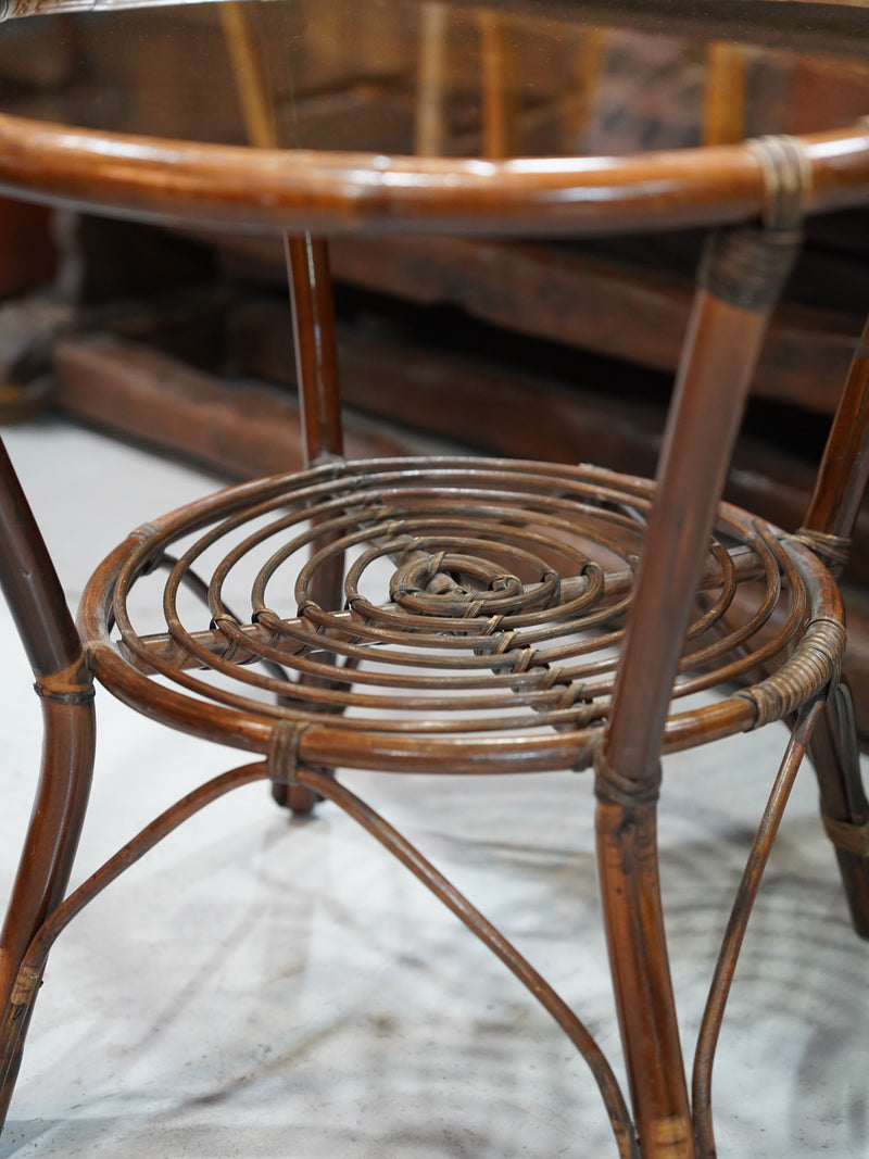 ラタン サイドテーブル <br>大和店 - ヴィンテージ SHARK ATTACK