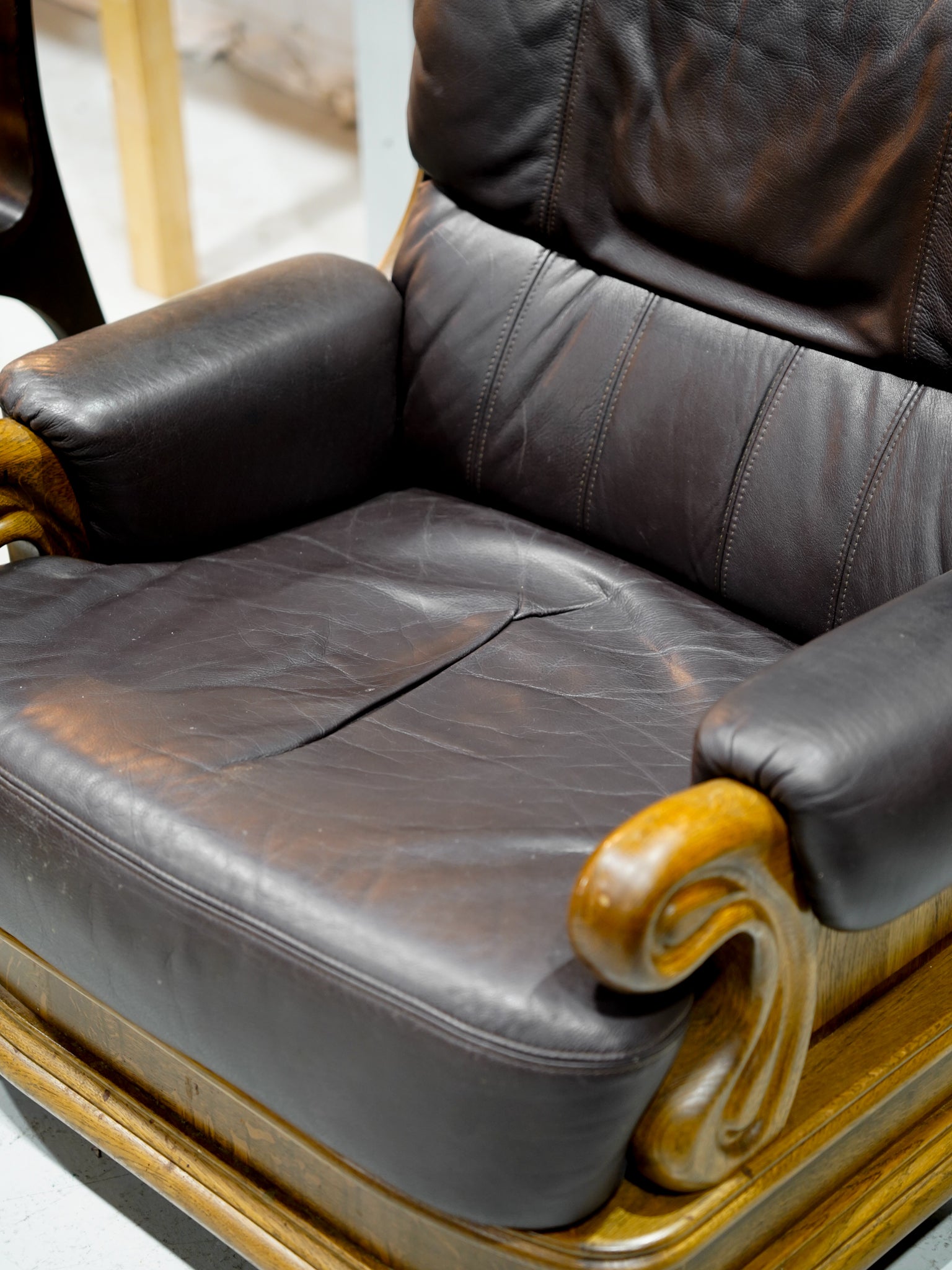 レザー 1シーターソファ