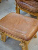 Maison Regain <br>レザー ラウンジチェア＆オットマン <br>1960's , France <br>大和店