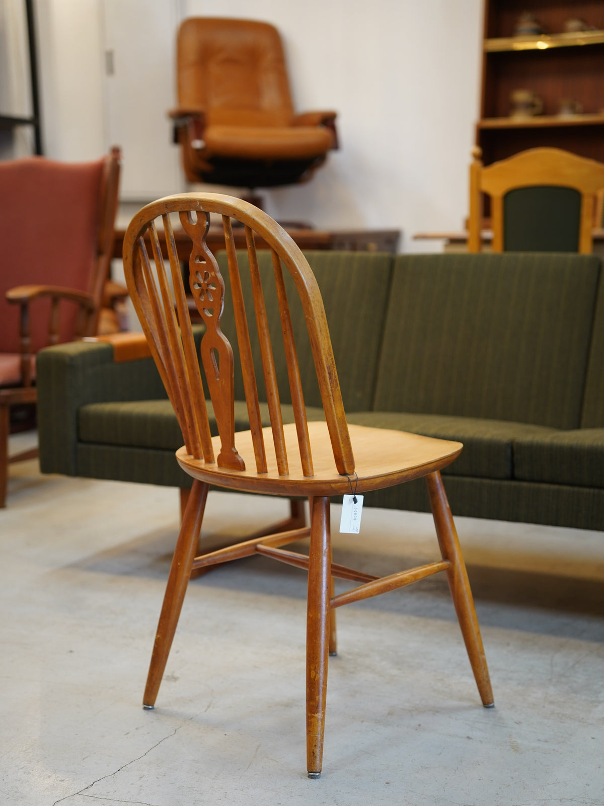 ヴィンテージ ラウンドバック板座　ウィンザーチェア ウィンザーチェア cerote antiques