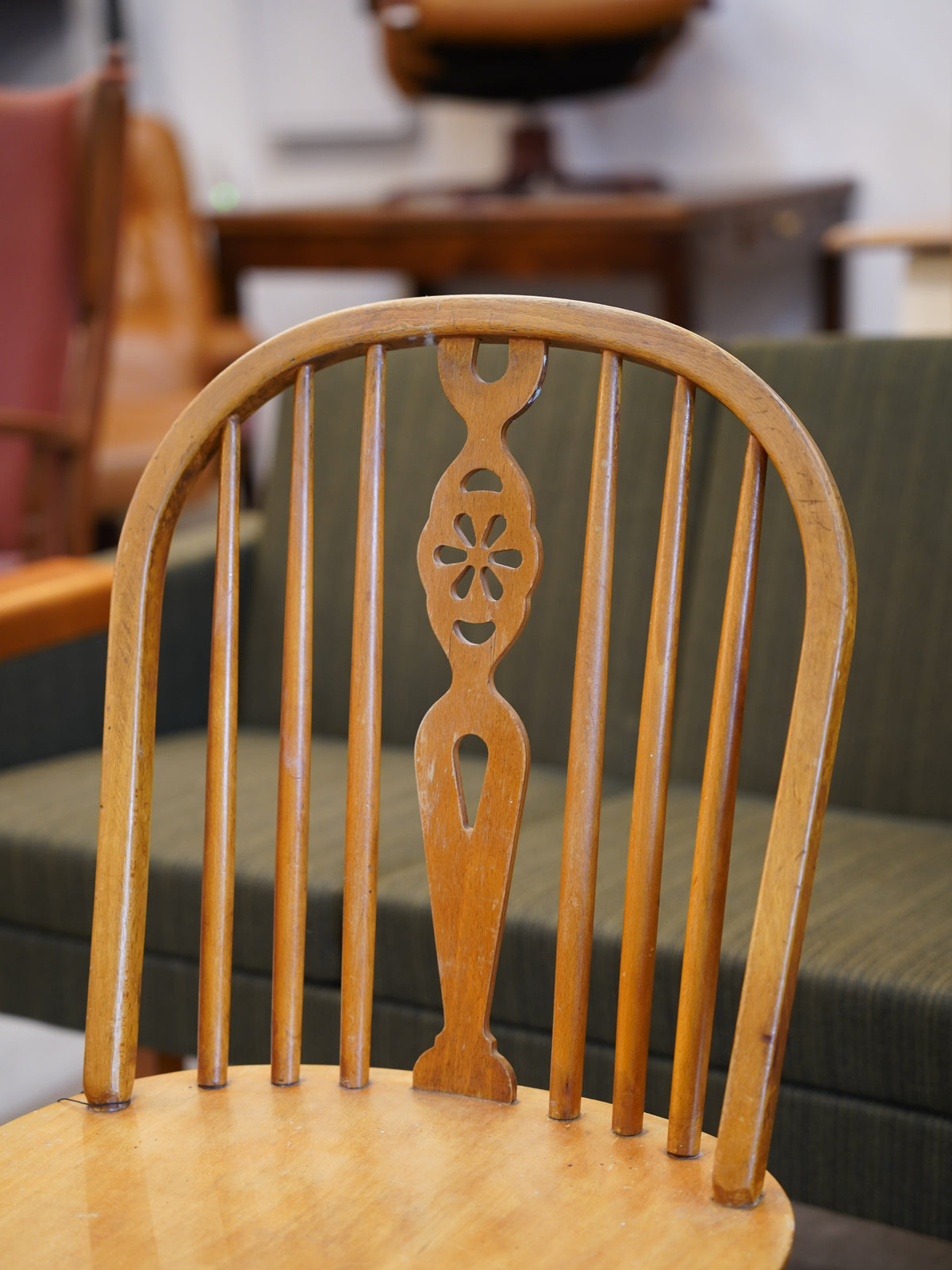ヴィンテージ ラウンドバック板座　ウィンザーチェア ウィンザーチェア cerote antiques
