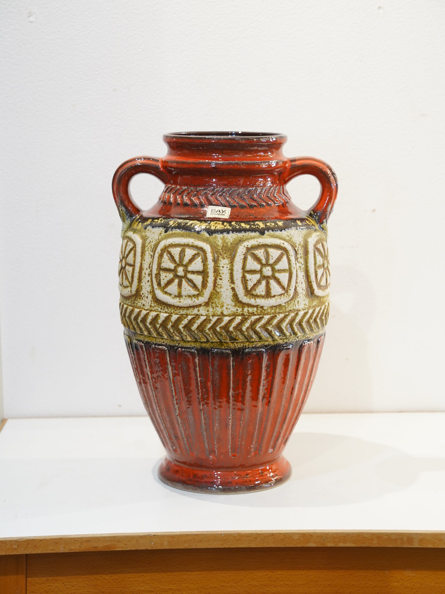 Bay Keramik 73/50 - Fat Lava セラミックフラワーベース - 1960's-1970's , West Germany - cerote antiques