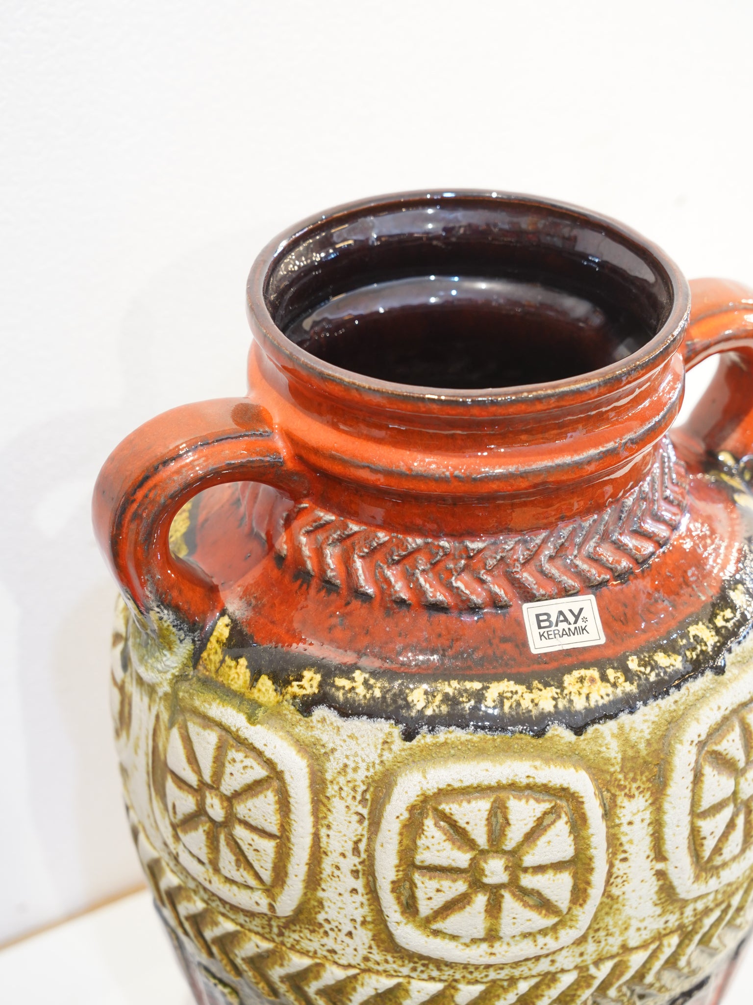 Bay Keramik 73/50 - Fat Lava セラミックフラワーベース - 1960's-1970's , West Germany - cerote antiques