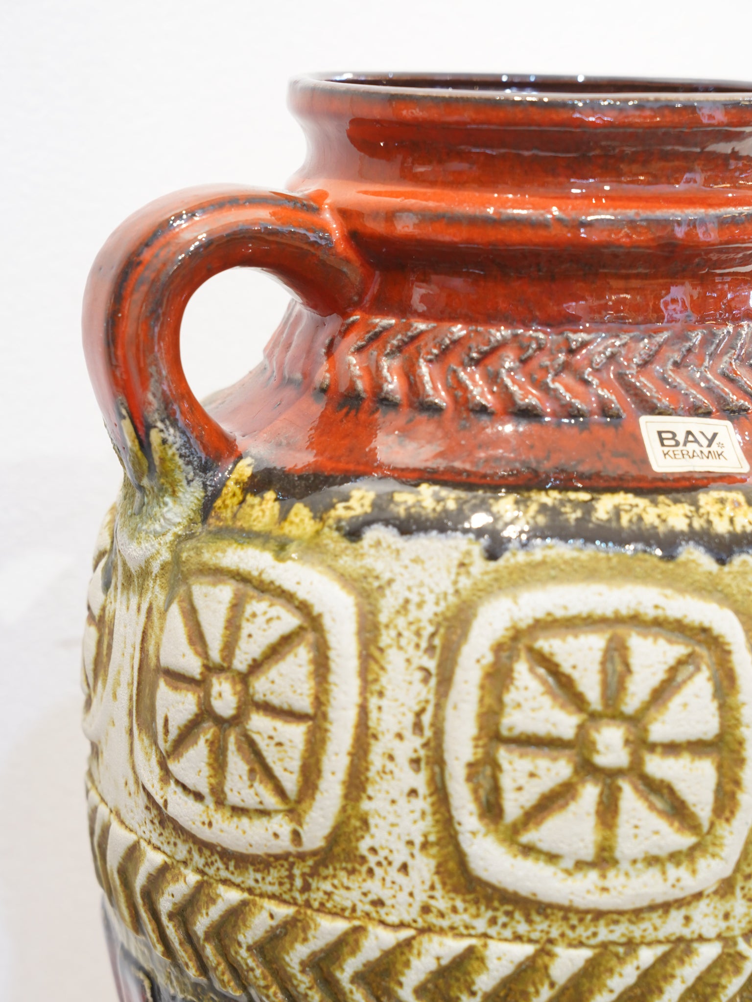 Bay Keramik 73/50 - Fat Lava セラミックフラワーベース - 1960's-1970's , West Germany - cerote antiques