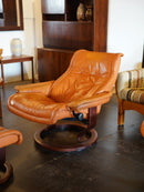 EKORNES <br> レザー リクライニングチェア オットマン付き <br> Norway <br> 大和店