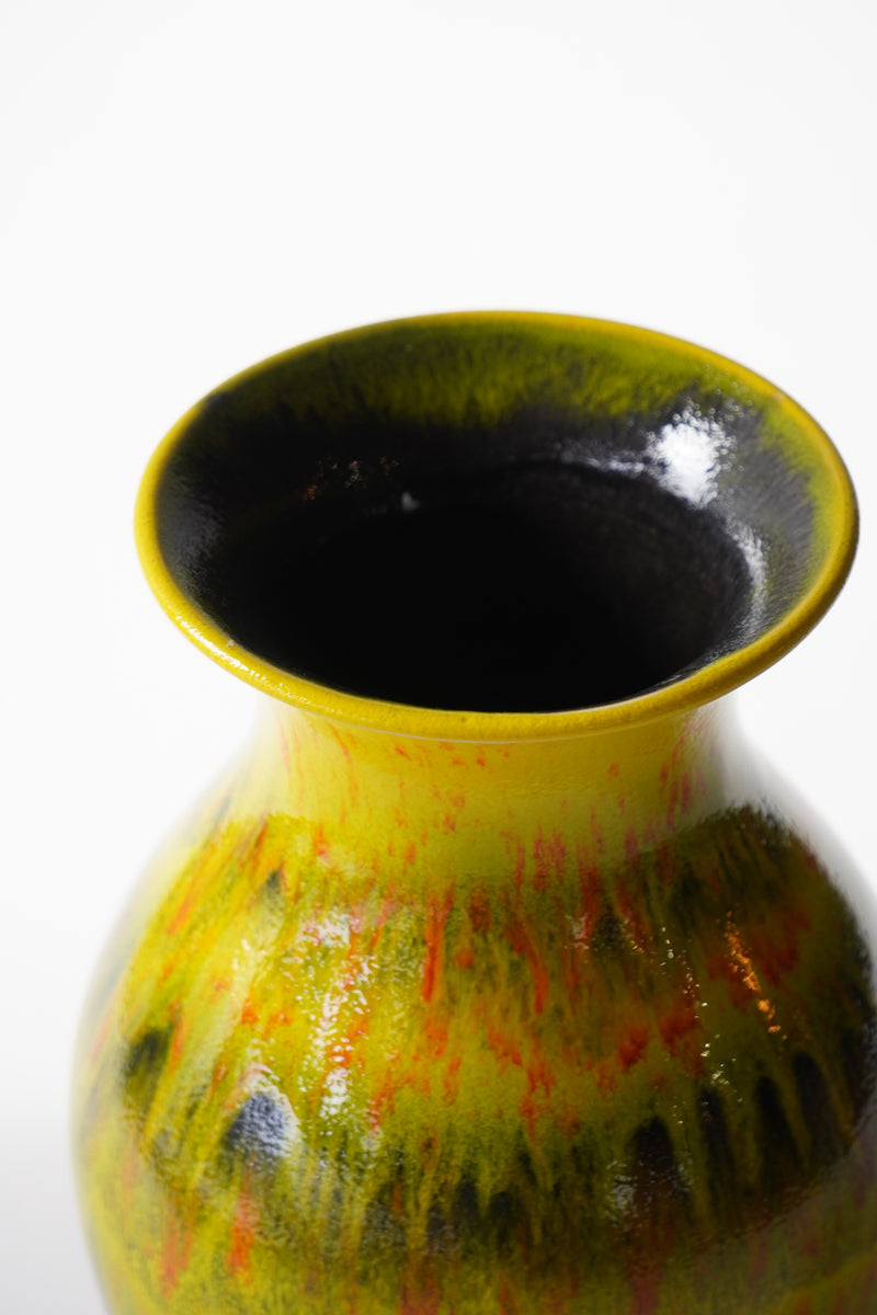 Übelacker Keramik 1406/20 <br>Fat Lava <br>セラミック フラワーベース <br>West Germany <br>bob's box - ヴィンテージ SHARK ATTACK