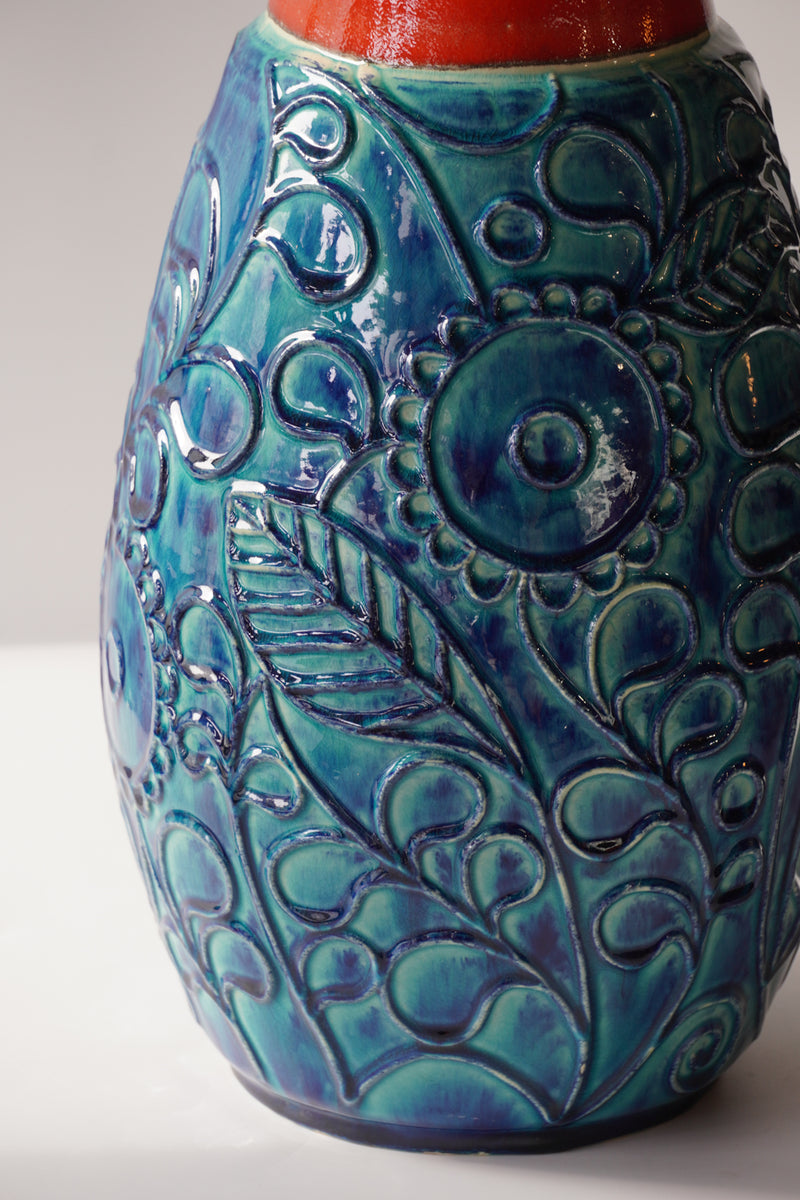 BAY , Bono Mans 72/50<br>Fat Lava <br>セラミック フラワーベース <br>1960's , West Germany <br>bob's box - ヴィンテージ SHARK ATTACK