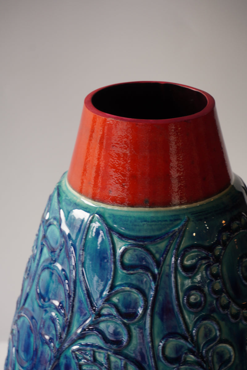 BAY , Bono Mans 72/50<br>Fat Lava <br>セラミック フラワーベース <br>1960's , West Germany <br>bob's box - ヴィンテージ SHARK ATTACK