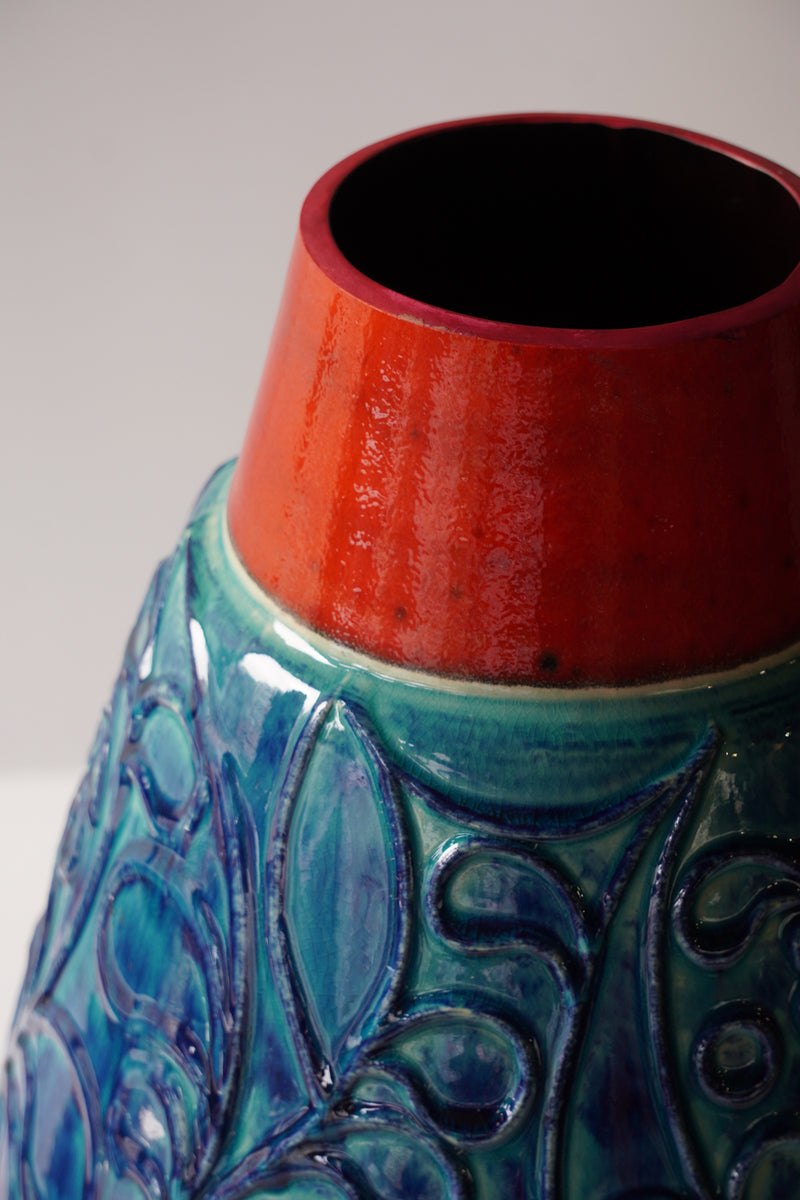 BAY , Bono Mans 72/50<br>Fat Lava <br>セラミック フラワーベース <br>1960's , West Germany <br>bob's box - ヴィンテージ SHARK ATTACK