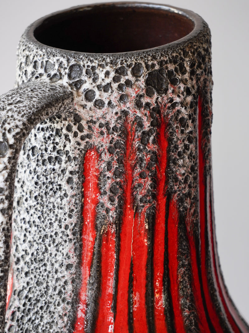 Scheurich LORA 408/40 <br>Fat Lava <br>セラミック フラワーベース <br> West Germany <br>bob's box - ヴィンテージ SHARK ATTACK