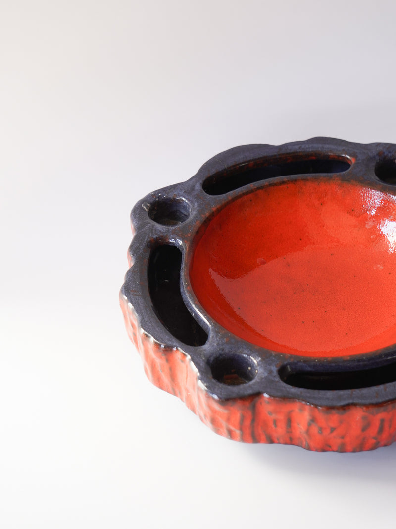 Jasba Keramik <br>Fat Lava <br>セラミック プレート / キャンドルホルダー <br>1970's , West Germany <br>bob's box - ヴィンテージ SHARK ATTACK