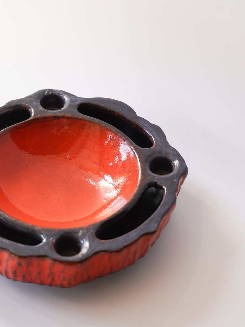 Jasba Keramik <br>Fat Lava <br>セラミック プレート / キャンドルホルダー <br>1970's , West Germany <br>bob's box - ヴィンテージ SHARK ATTACK