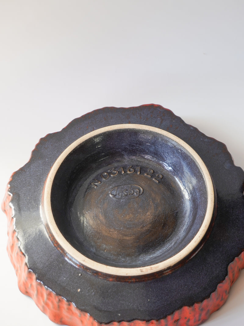 Jasba Keramik <br>Fat Lava <br>セラミック プレート / キャンドルホルダー <br>1970's , West Germany <br>bob's box - ヴィンテージ SHARK ATTACK