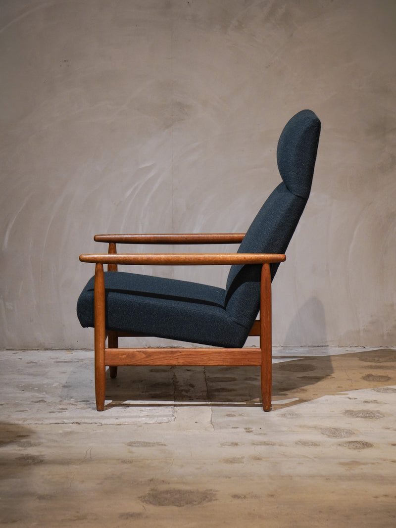 FDB Møbler , Ejvind A. Johansson (B) <br>J65 ハイバックチェア <br>1950~1960's , Denmark <br>bob's box - ヴィンテージ SHARK ATTACK