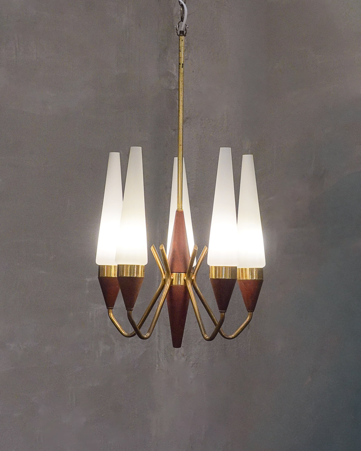 LYFA , Bent Karlby - Denmark , 1960s - 5灯シャンデリア