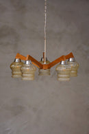 DREVO-Humpelec 5灯シャンデリア <br>1960's , Czechoslovakia <br>bob's box - ヴィンテージ SHARK ATTACK