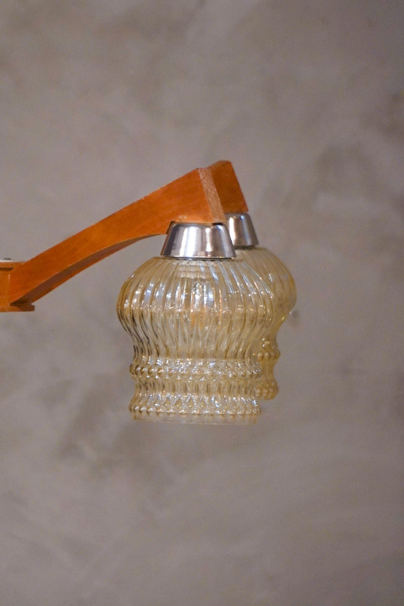 DREVO-Humpelec 5灯シャンデリア <br>1960's , Czechoslovakia <br>bob's box - ヴィンテージ SHARK ATTACK