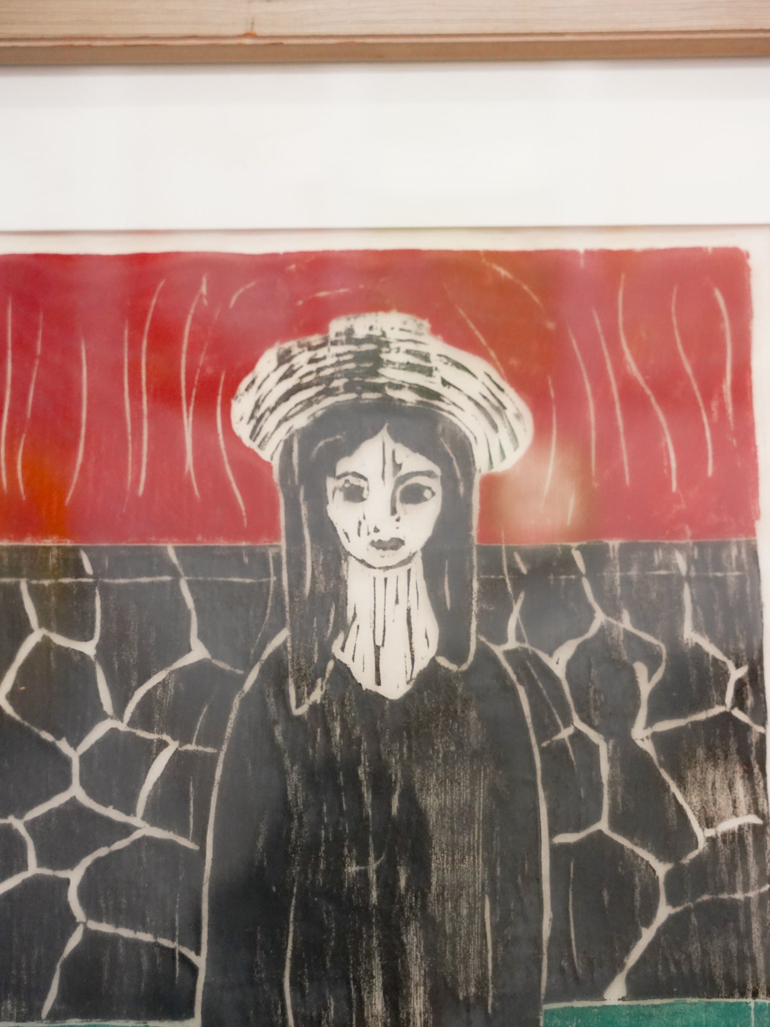 Jens Mathisen - "Mädchen mit Hut" ウォールアート - 1959"s Sweden