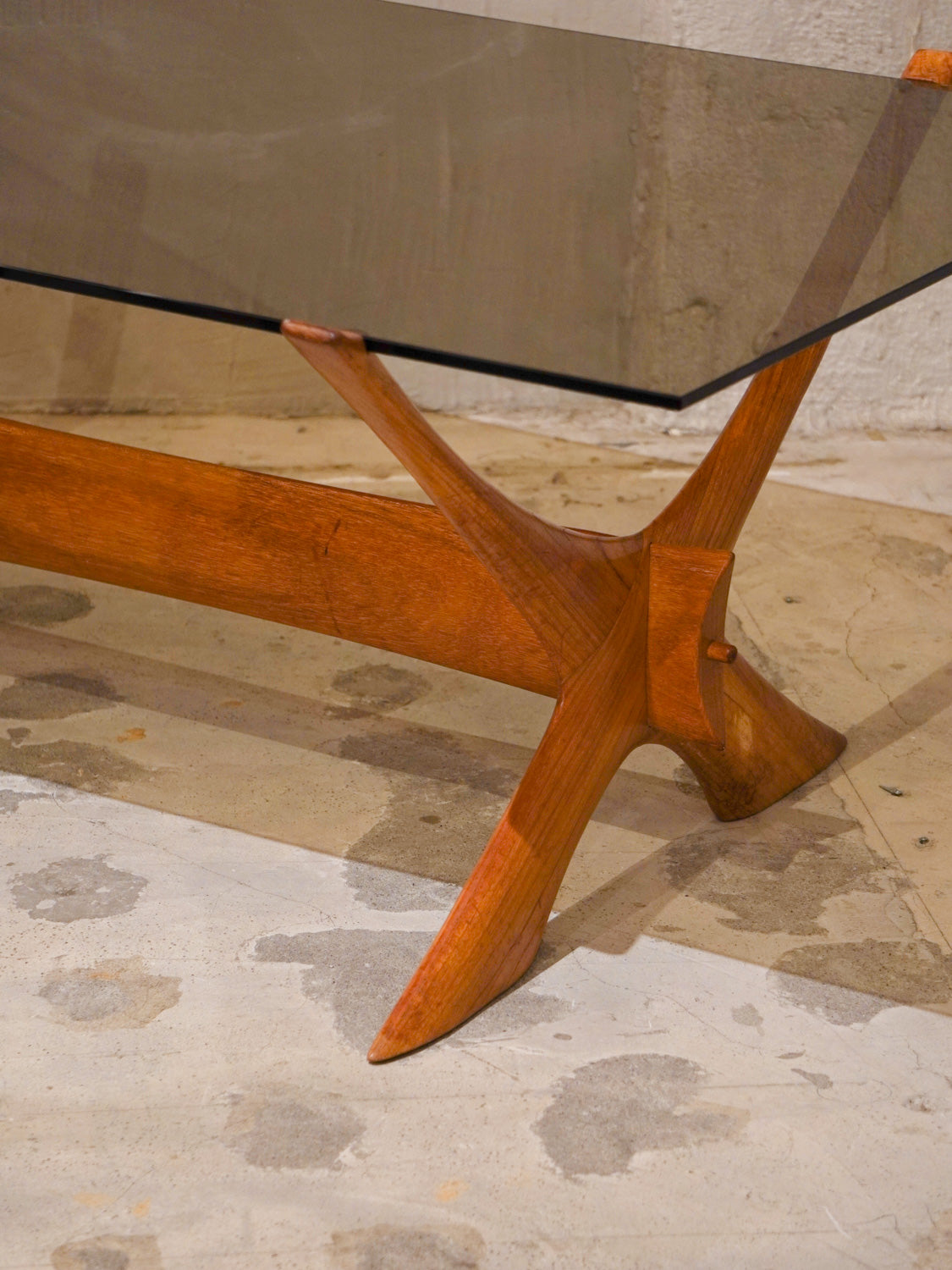Örebro Glas , Fredrik Schriever-Abeln - ''Condor'' ガラストップ コーヒーテーブル - 1960's , Sweden - bob's box
