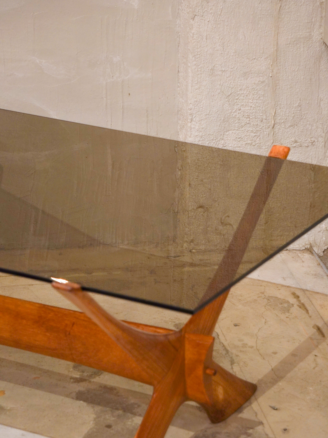 Örebro Glas , Fredrik Schriever-Abeln - ''Condor'' ガラストップ コーヒーテーブル - 1960's , Sweden - bob's box