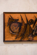 メタル ウォールアート<br> 1970's , Denmark <br> cerote antiques - ヴィンテージ SHARK ATTACK