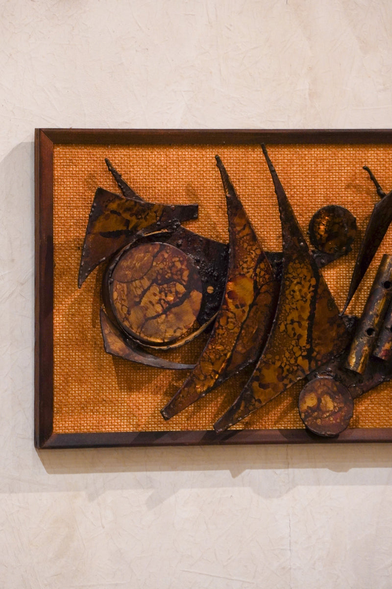 メタル ウォールアート<br> 1970's , Denmark <br> cerote antiques - ヴィンテージ SHARK ATTACK