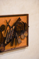 メタル ウォールアート<br> 1970's , Denmark <br> cerote antiques - ヴィンテージ SHARK ATTACK