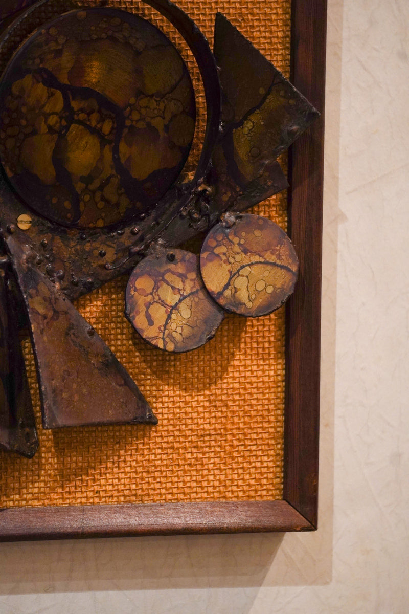 メタル ウォールアート<br> 1970's , Denmark <br> cerote antiques - ヴィンテージ SHARK ATTACK