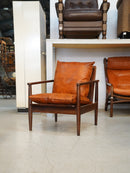 レザー ラウンジチェア <br>cerote antiques