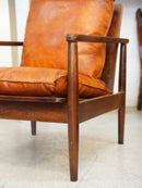 レザー ラウンジチェア <br>cerote antiques