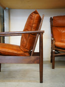 レザー ラウンジチェア <br>cerote antiques