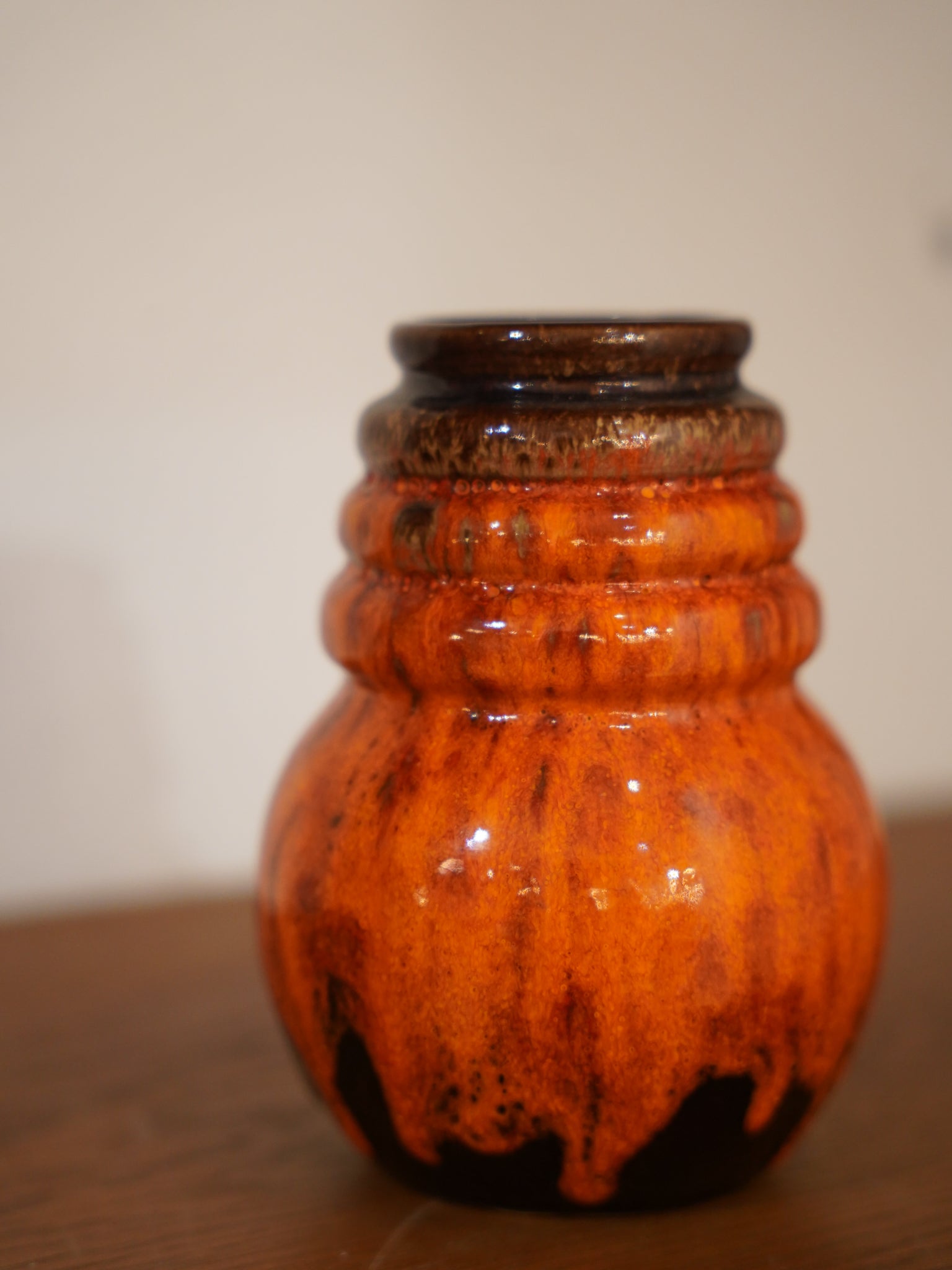 Scheurich "Wien" 269/15 , A.Seide - Fat Lava - セラミック フラワーベース - 1970's , West Germany - cerote antiques