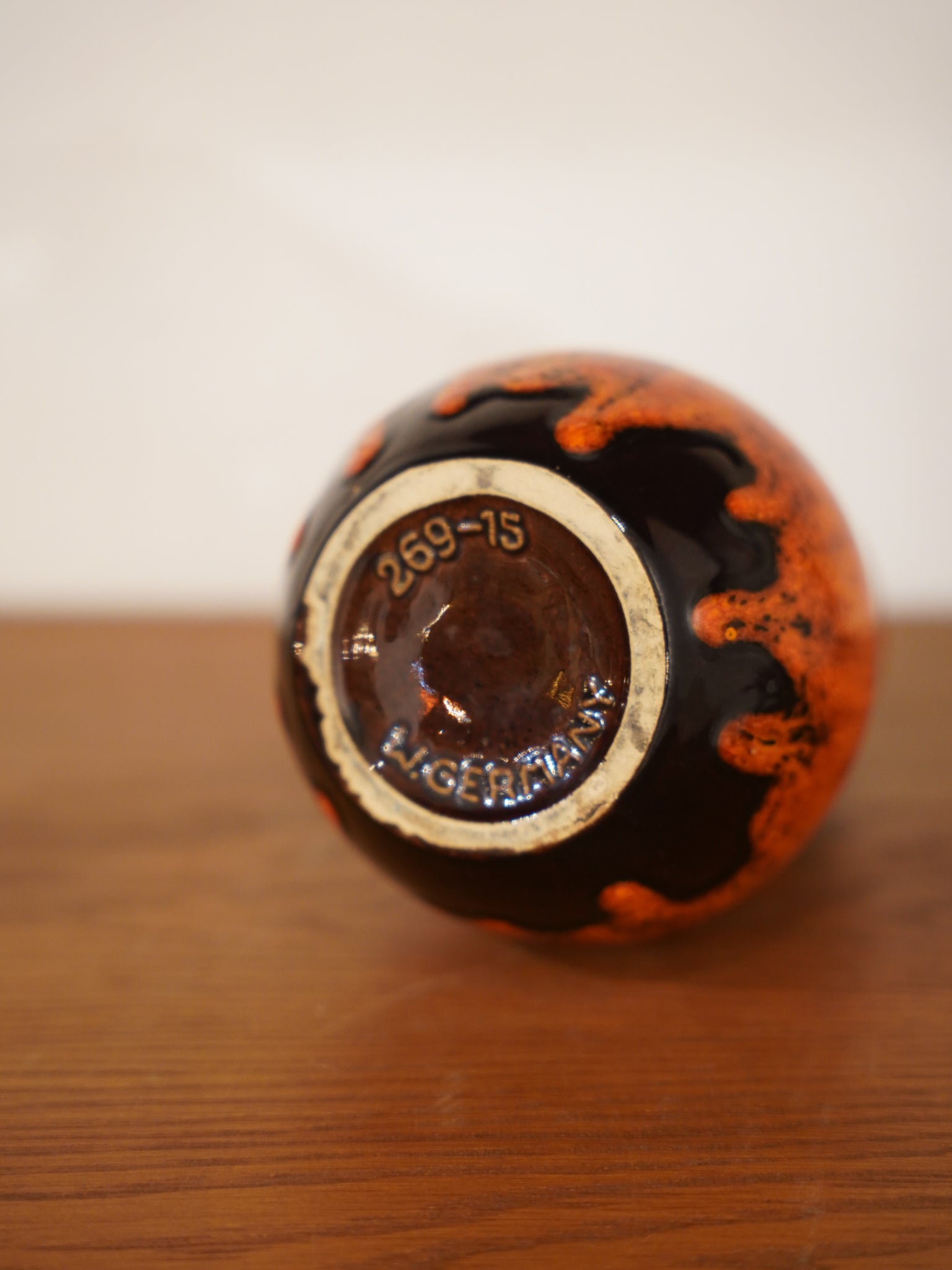 Scheurich "Wien" 269/15 , A.Seide - Fat Lava - セラミック フラワーベース - 1970's , West Germany - cerote antiques