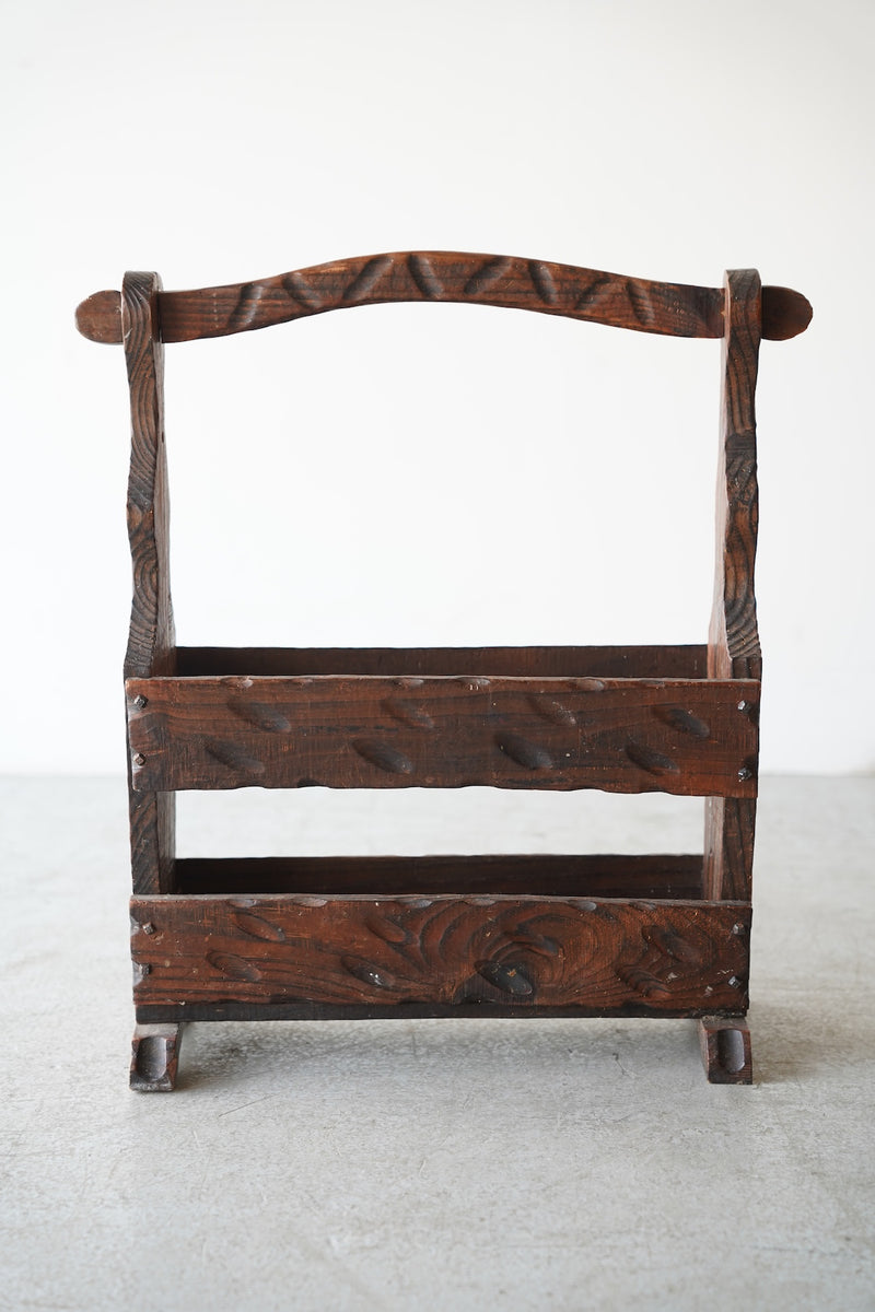 ウッド マガジンラック <br>大和店 - ヴィンテージ SHARK ATTACK