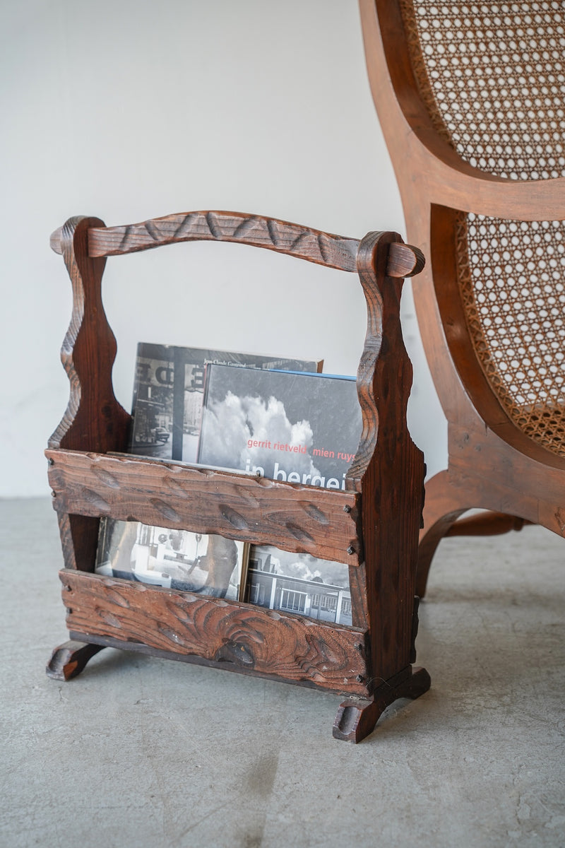 ウッド マガジンラック <br>大和店 - ヴィンテージ SHARK ATTACK