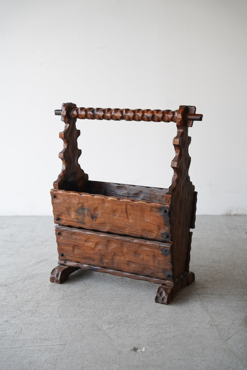 ウッド マガジンラック <br>大和店 - ヴィンテージ SHARK ATTACK