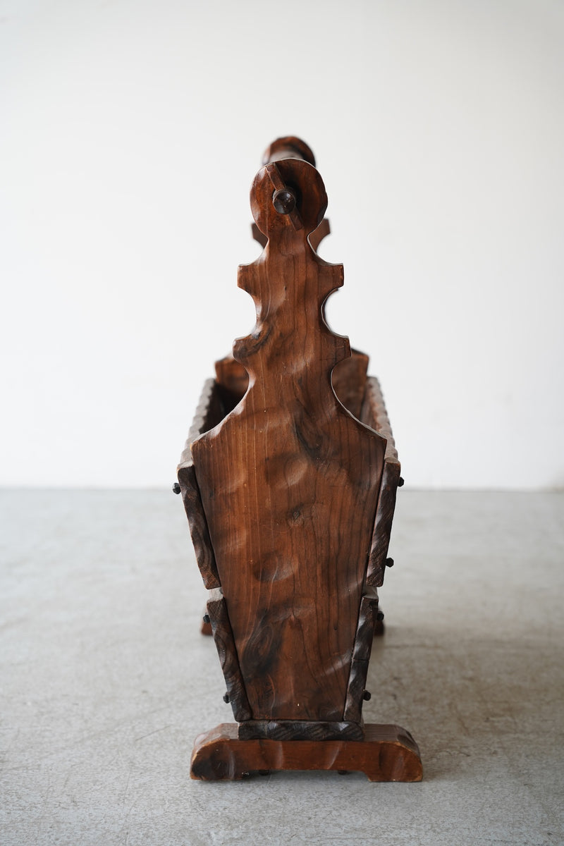 ウッド マガジンラック <br>大和店 - ヴィンテージ SHARK ATTACK