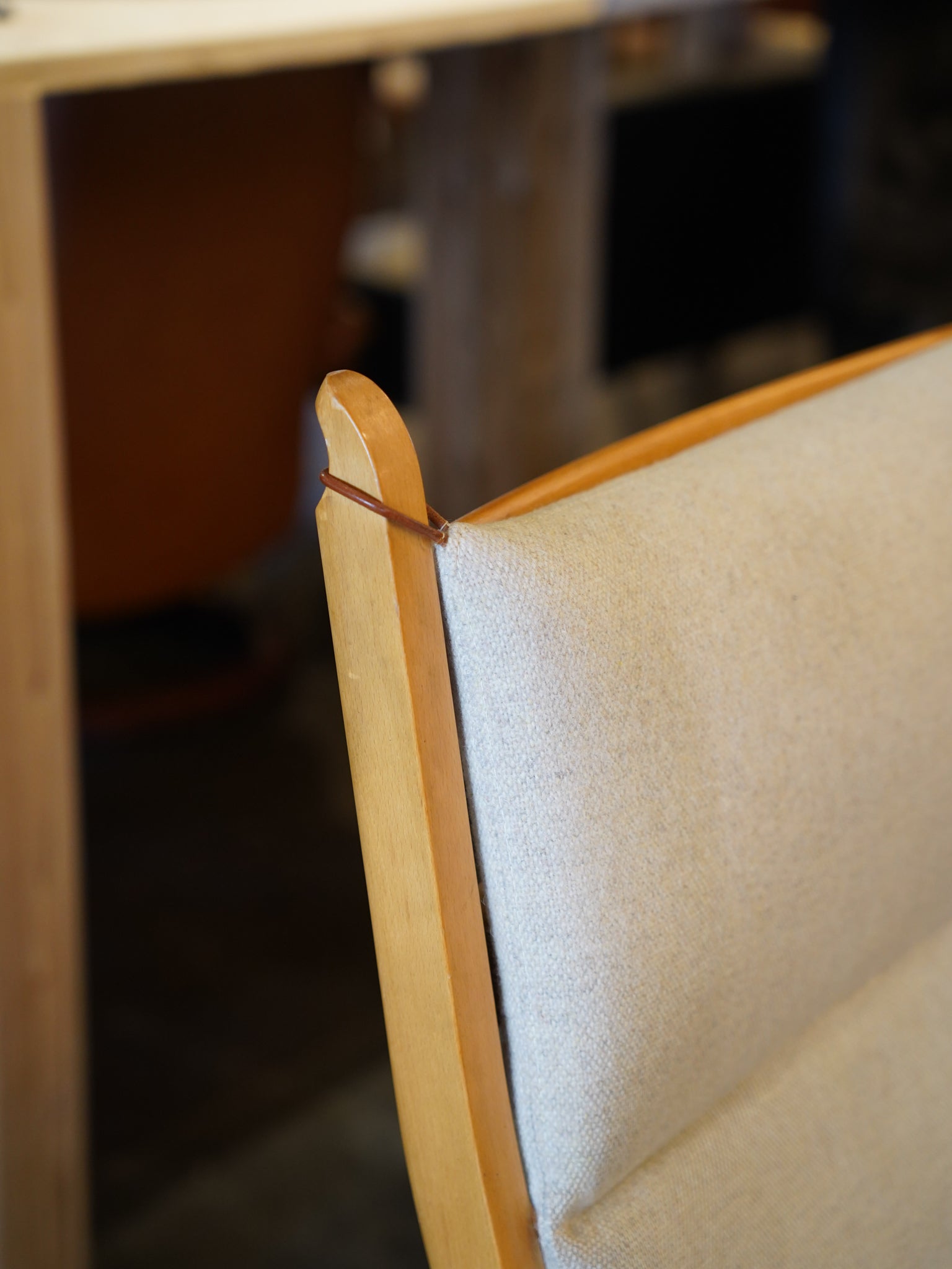 GETAMA , Hans J. Wegner - ファブリック ハイバックイージーチェア＆オットマン - Denmark