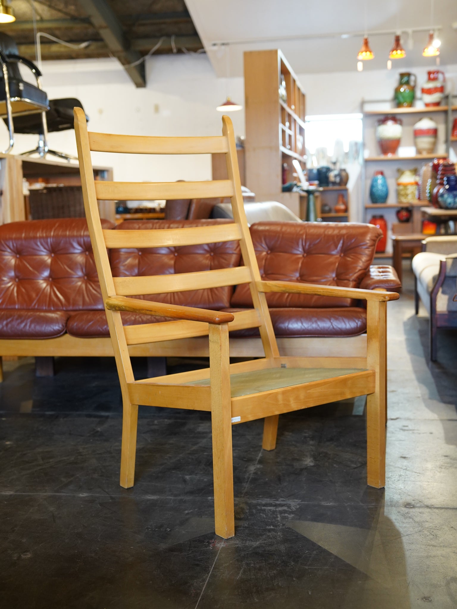GETAMA , Hans J. Wegner - ファブリック ハイバックイージーチェア＆オットマン - Denmark