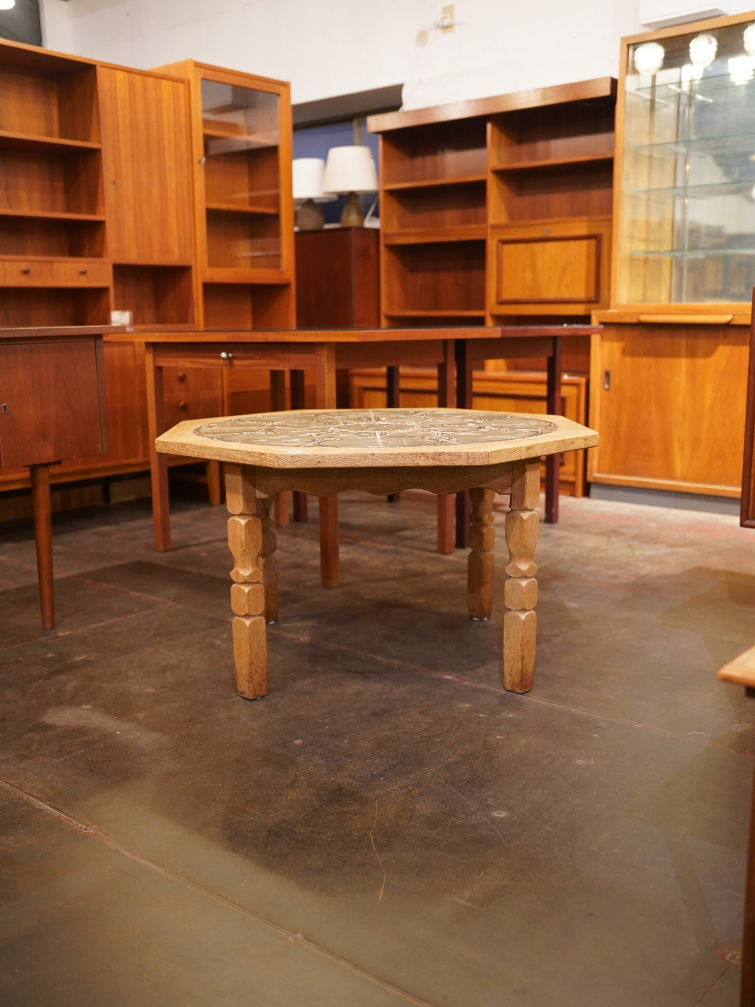 タイルトップコーヒーテーブル - 1960's , Denmark - cerote antiques