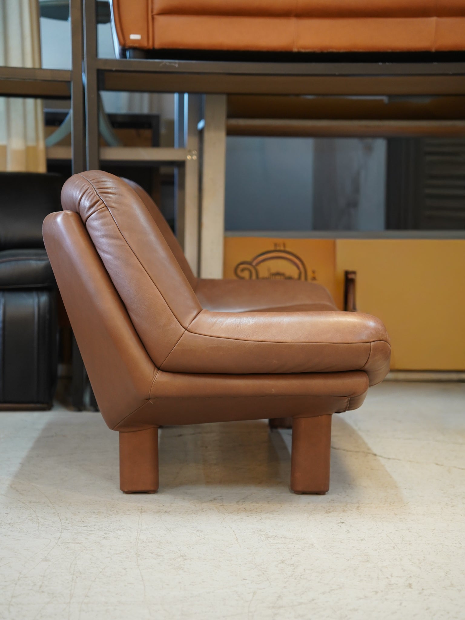レザー 2シーターソファ - 1970's , Sweden