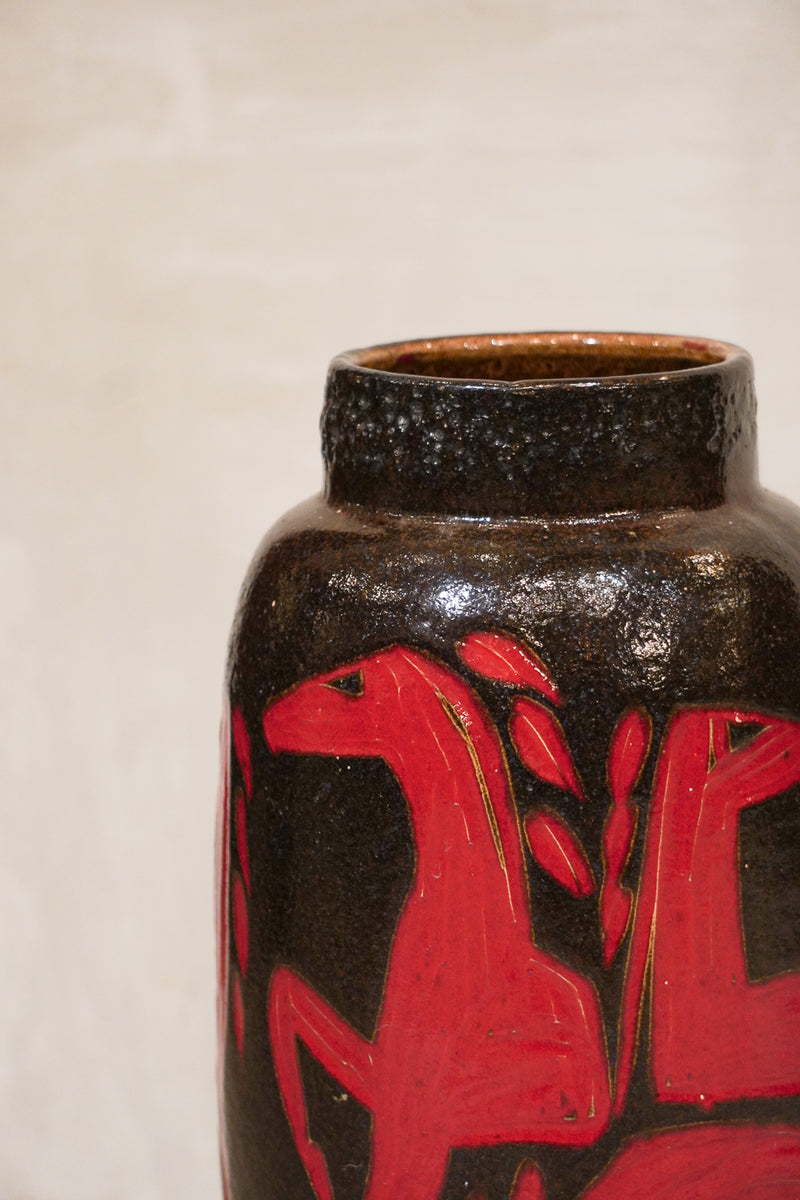 Scheurich "horse” S <br>セラミック フラワーベース <br>1960's , Germany<br>bob's box - ヴィンテージ SHARK ATTACK