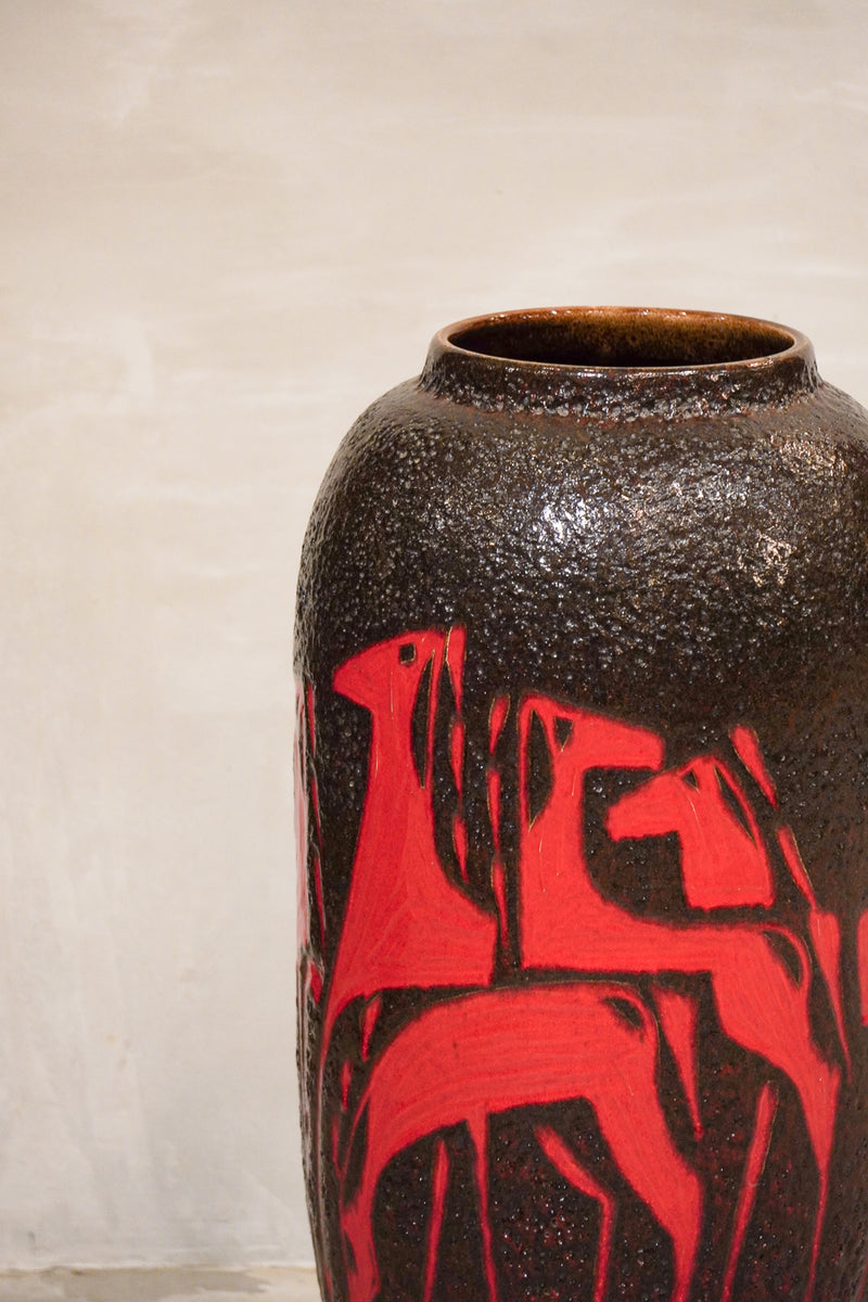 Scheurich "horse” L <br>セラミック フラワーベース <br>1960's , Germany<br>bob's box - ヴィンテージ SHARK ATTACK