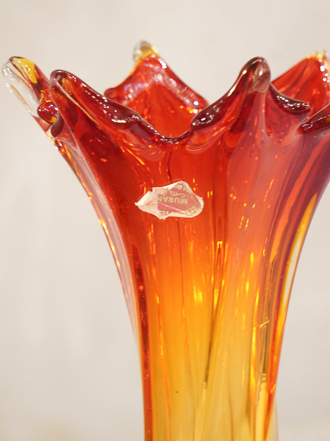 Murano - ガラス フラワーベース - 1950-60's , Italy - cerote antiques