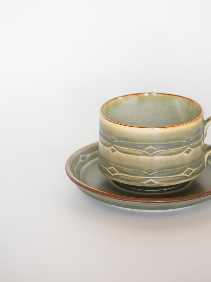 NISSEN社 , Jens.H.Quistgaard <br>Runeシリーズ , カップ＆ソーサー <br>1960's , Denmark<br>bob's box