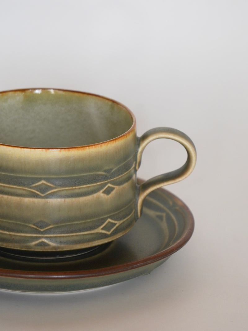 NISSEN社 , Jens.H.Quistgaard <br>Runeシリーズ , カップ＆ソーサー <br>1960's , Denmark<br>bob's box