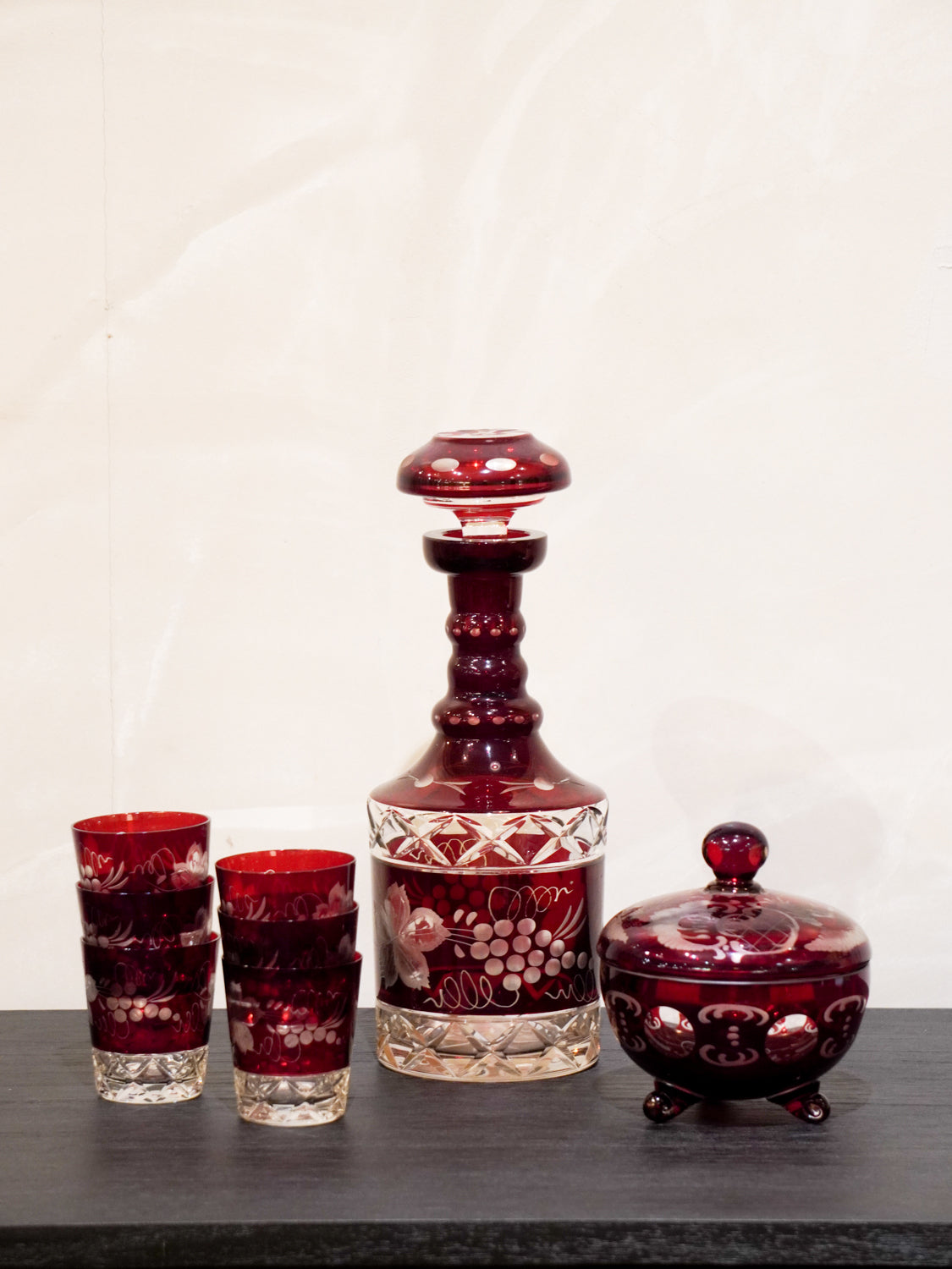 Wittig Crystal  - Czech , 1960s - エーゲルマン ガラス セット